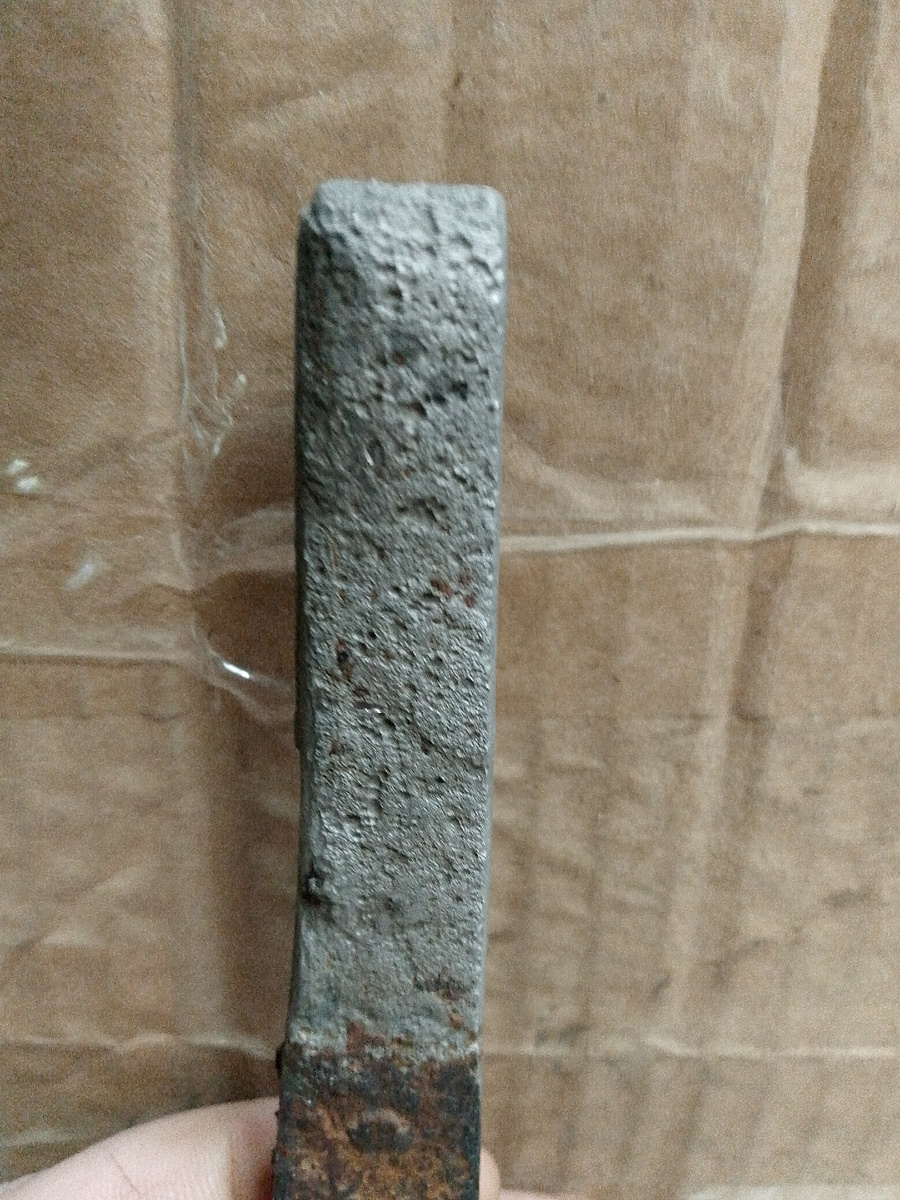 После восстановления метала электролиза с лимонной кислотой.