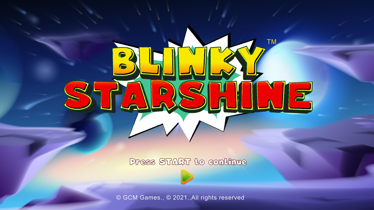 Blinky Starshine приветствует нас незамысловатым загрузочным экраном