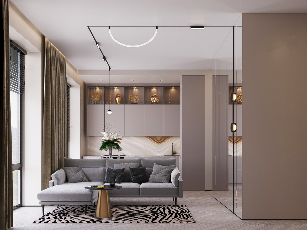 Проект квартиры "Level UP" в Москве, студия Юлии Магановой.