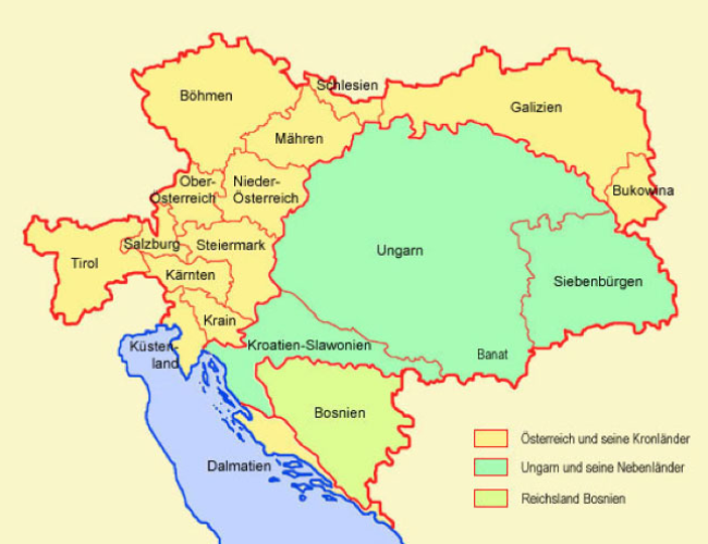 Государственное устройство Австро-Венгрии в 1914 году.