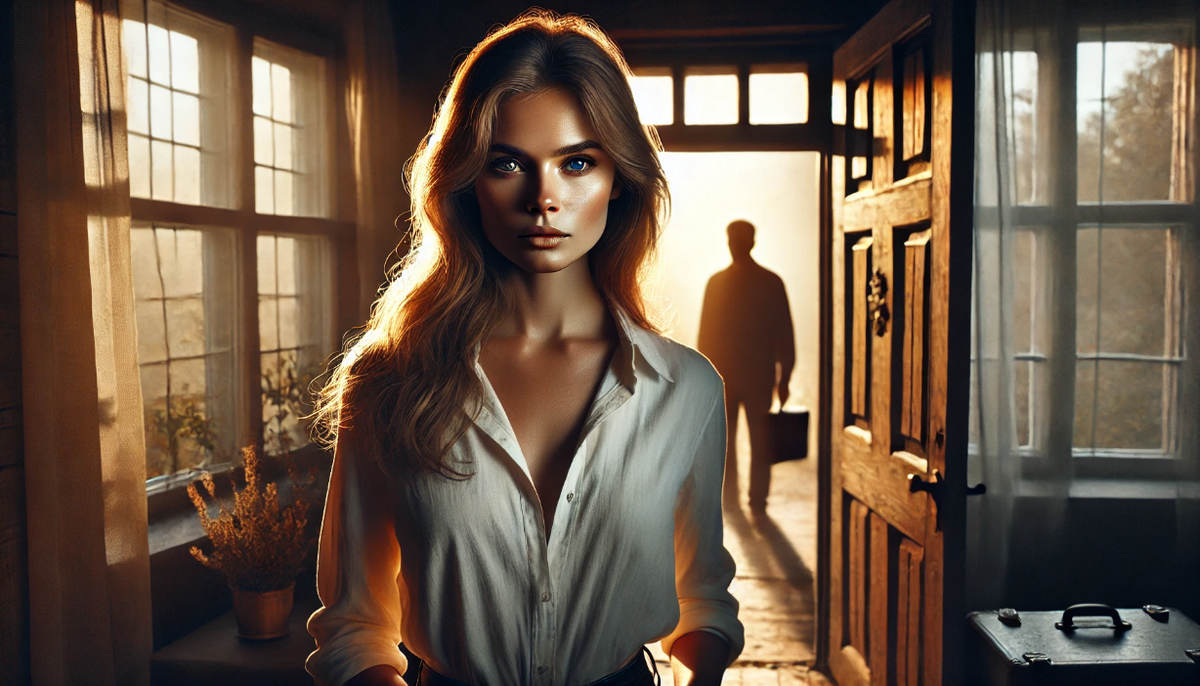 решившей покинуть угнетающие отношения и сделать шаг к свободе.