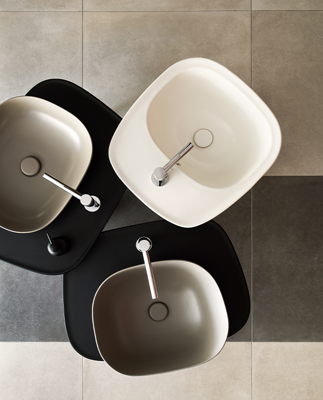 Раковина-моноблок Plural с переливным отверстием, 50 см, цвет черный матовый