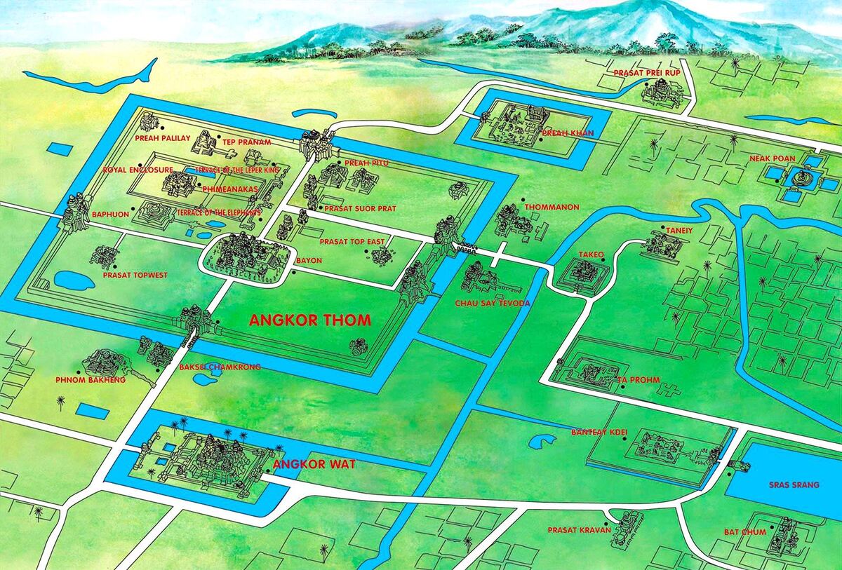 Карта Ангкора. Источник: Яндекс картинки