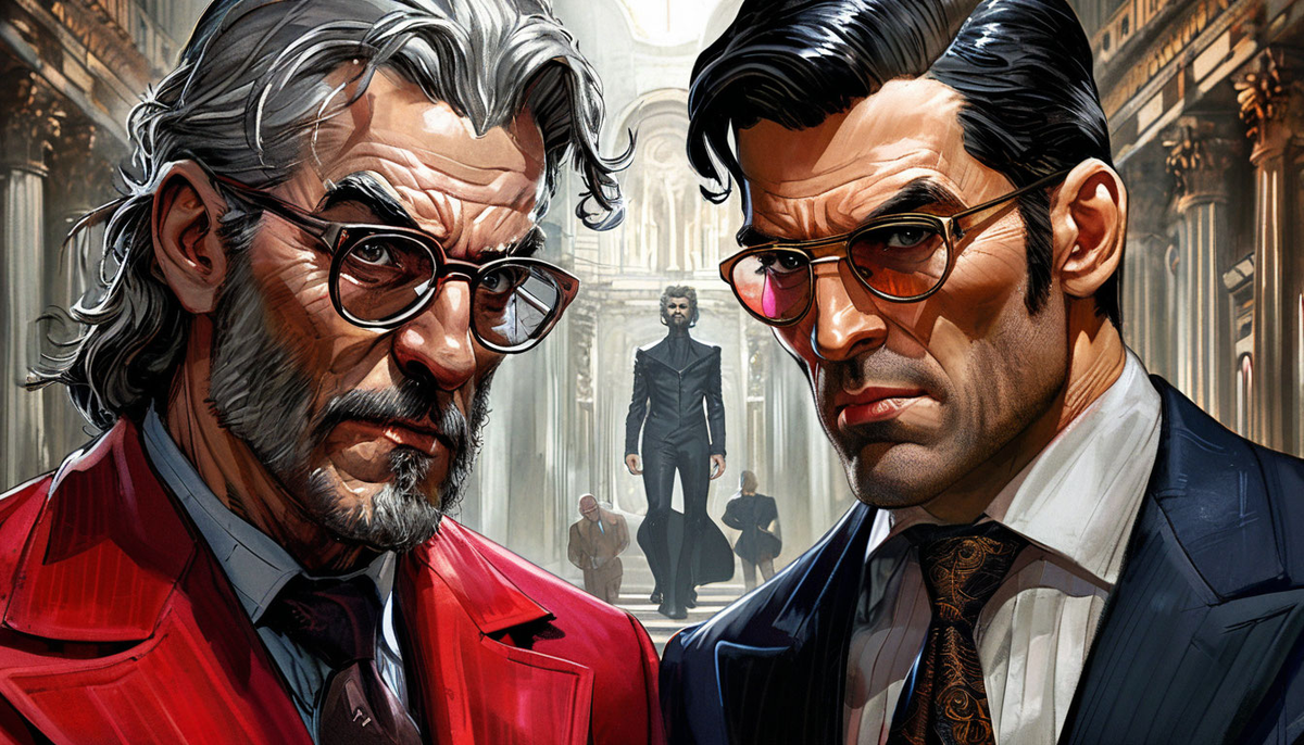 Противоборство злого и доброго гениев.