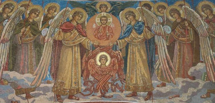 Собор Архистратига Божия Михаила и прочих Небесных Сил бесплотных. Фрагмент мозаики. Храм Спаса на Крови (Вознесения Христова) г. Санкт-Петербург