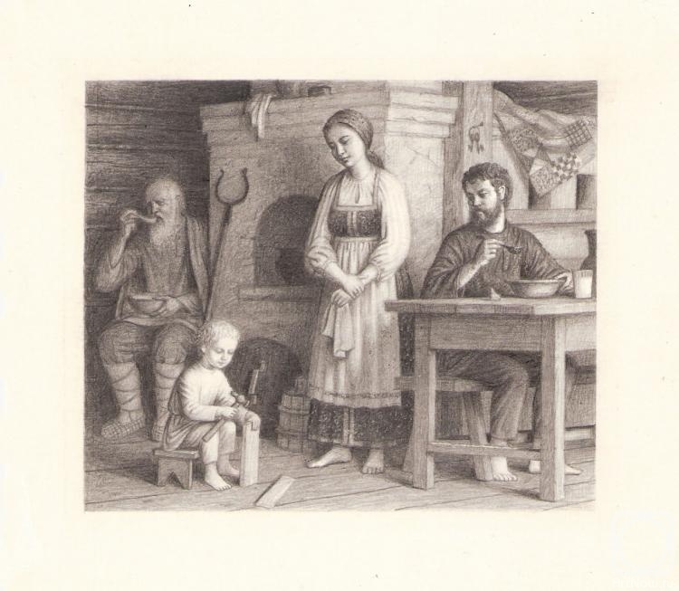 Матвеев Михаил "Старый дед и внучек".