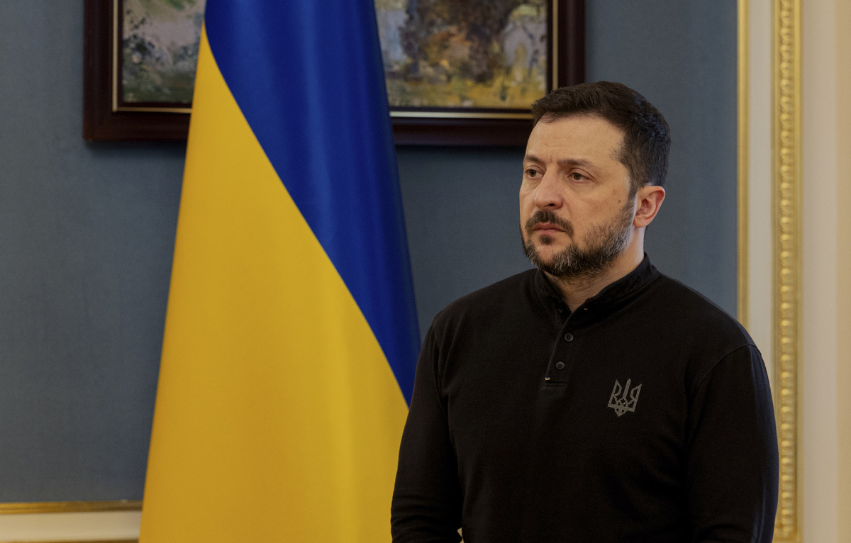    Президент Украины Владимир Зеленский  Tetiana Dzhafarova/Pool Photo via AP