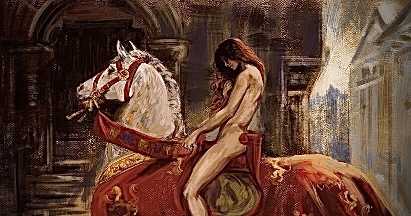 Леди Годива на коне