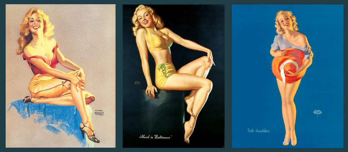 Принт из альбома стиля пин-ап в собственности автора.