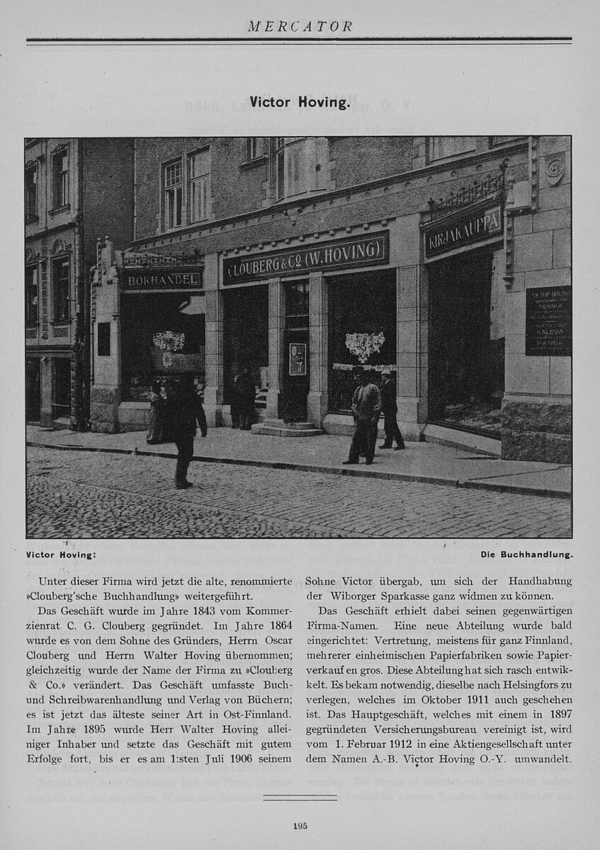 Страница из газеты «Mercator»