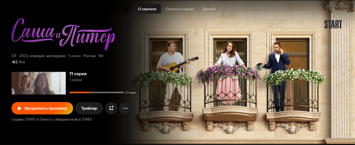 Карточка сериала на Кинопоиске. 