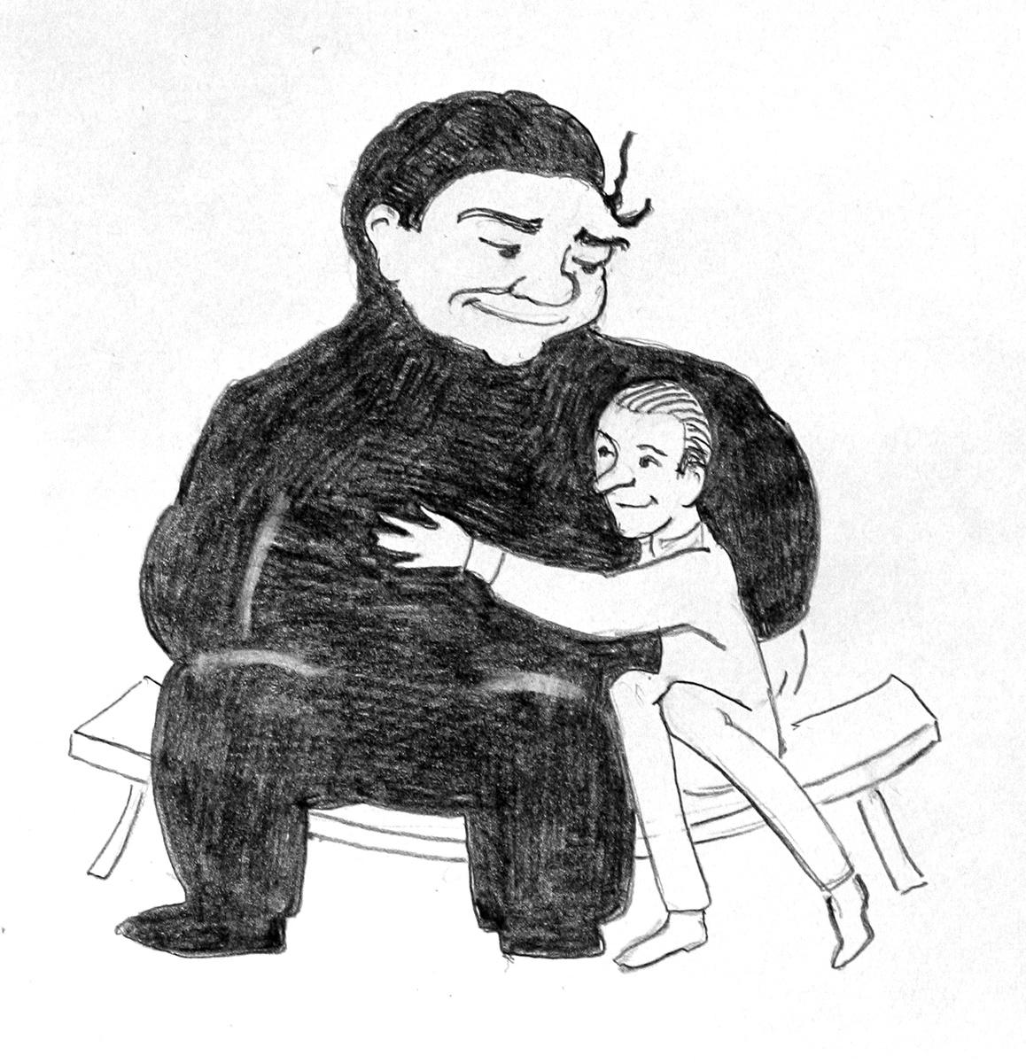 "Папа, когда я вырасту, я стану таким же могучим как ты..." Я так буду рад сынок за тебя" А кем ты хотел бы стать, сынок?"