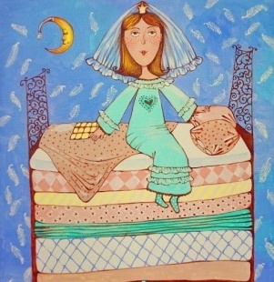 Принцесса на горошине. Иллюстрация из интернета