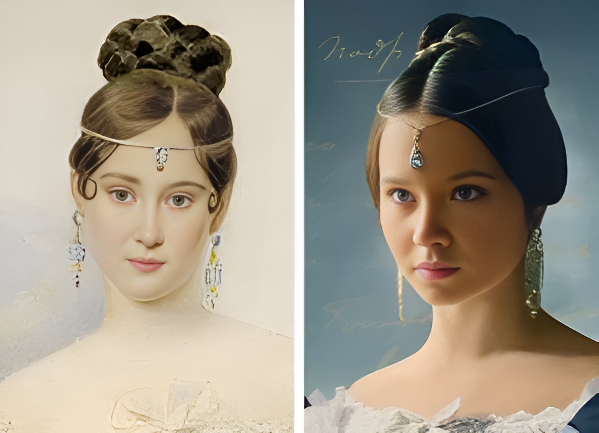 Наталья Гончарова-Пушкина и Ксения Трейстер