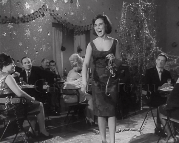    Певица на съемках «Голубого огонька»