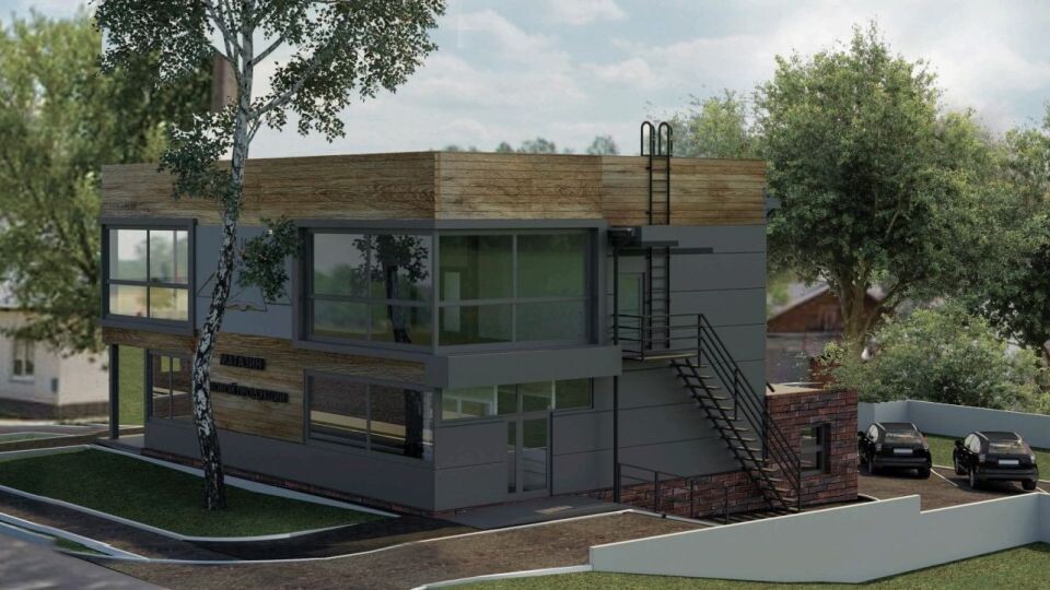    Эскизный проект магазина на ул. П. Сухова, 35. Источник: ПМ "Алтай"