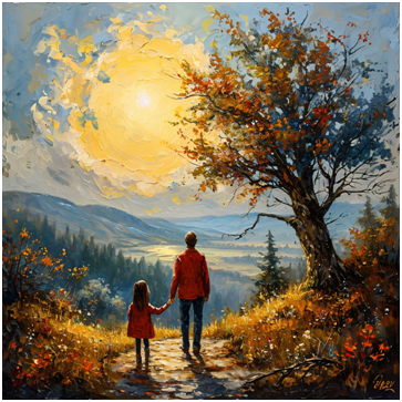 Сгенерирвано ИИ- прощание Души с домом.