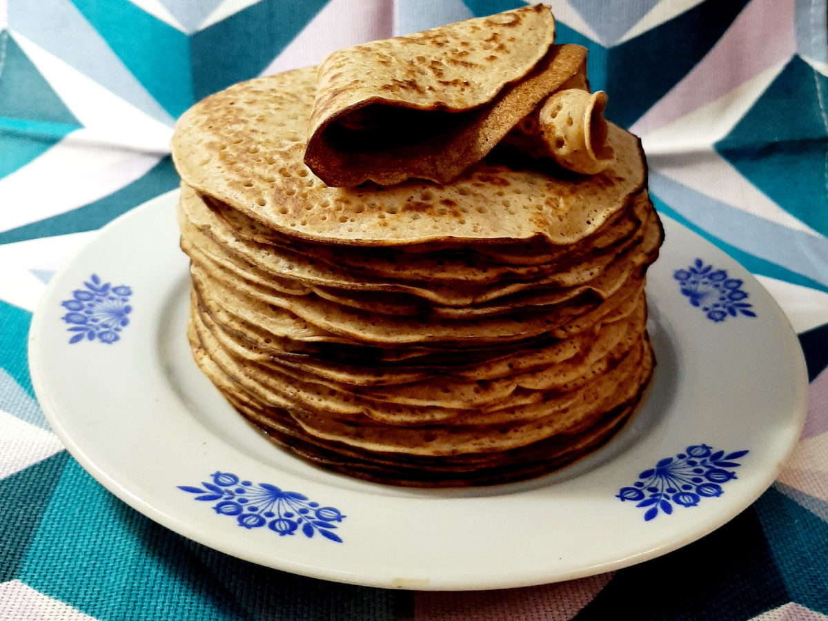 Гречнево-яблочные блинцы