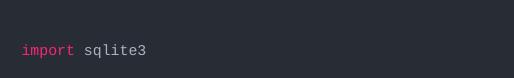 import sqlite3