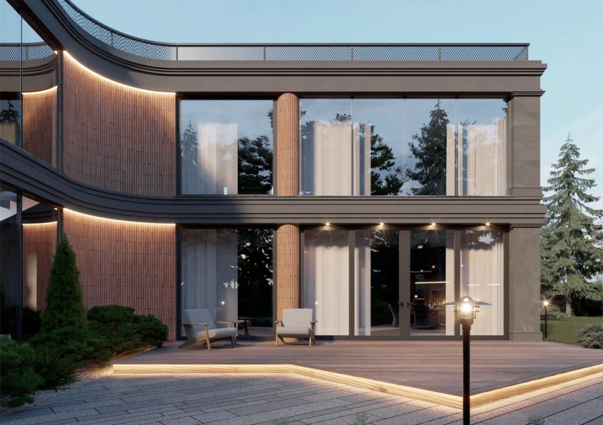 Масштабный проект пристройки к основному дому заказчика.