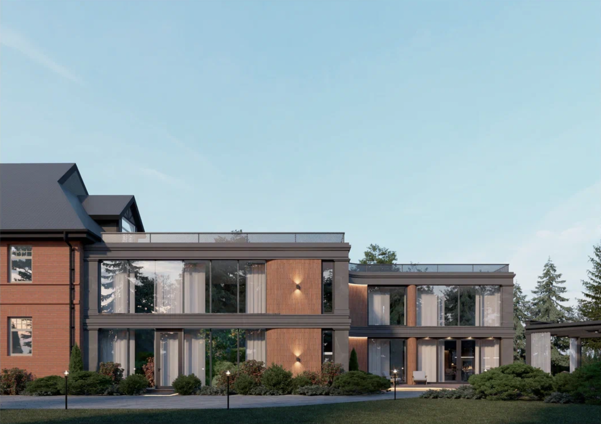 Масштабный проект пристройки к основному дому заказчика.