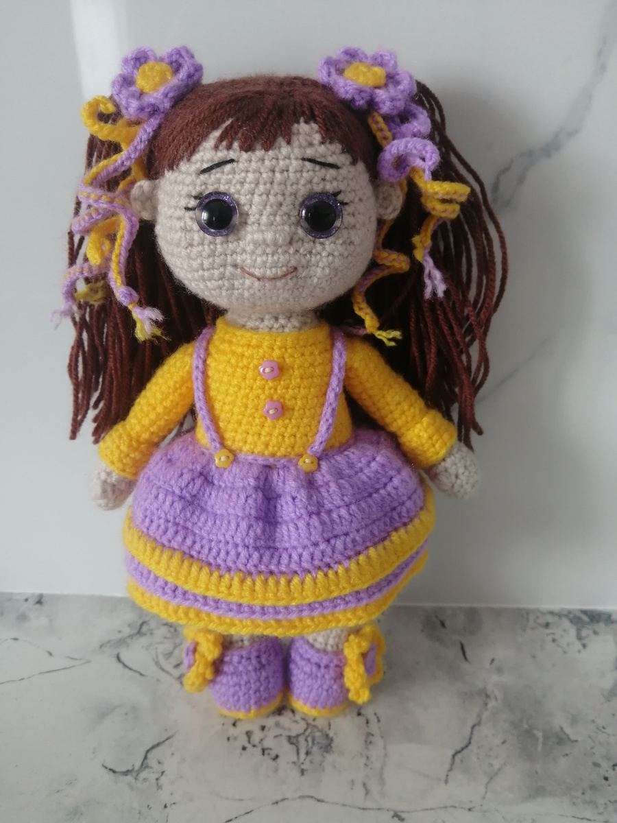 Вот и готова моя первая куколка. Красавица, принцесса, милашка 😍я просто влюблена в неё, до чего же она хорошенькая 🤗