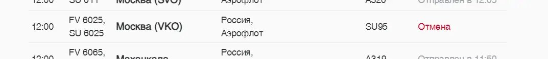    Фото: скриншот онлайн-табло Пулково
