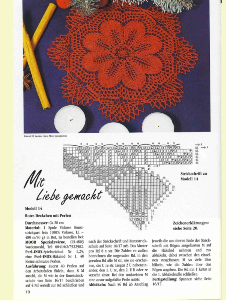 Ажурная салфетка спицами