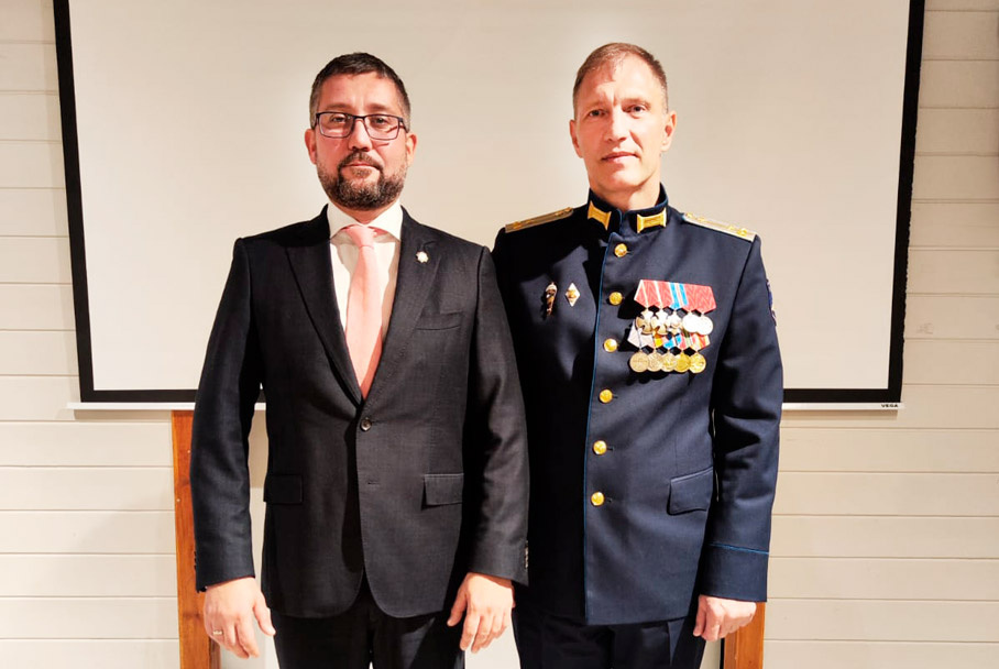 Директор Фонда Антонина Капустина Руслан Ашурбейли и Военный, Военно-воздушный и Военно-морской атташе при Посольстве России в Израиле Владимир Герасименко