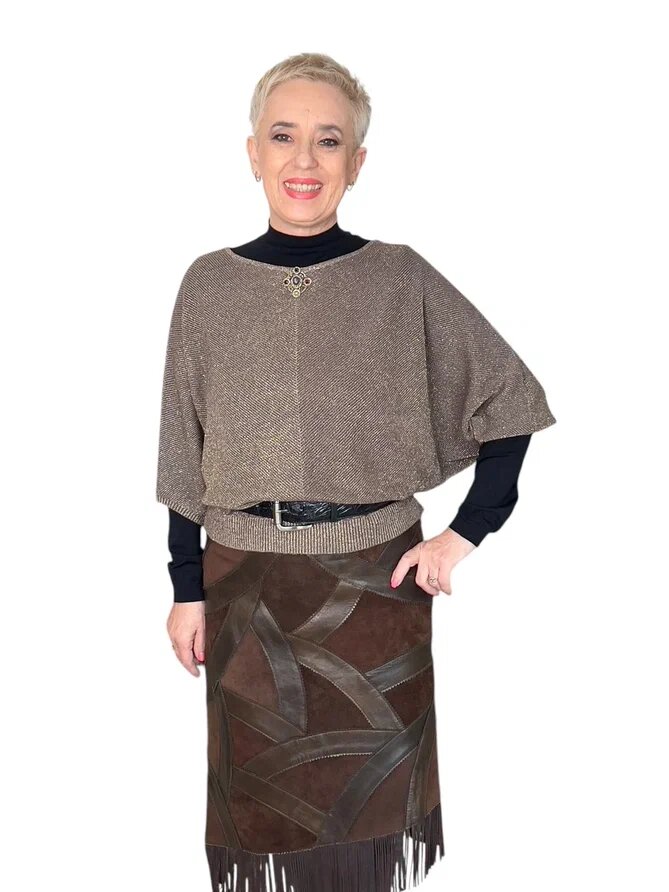 Кожаная юбка "Шоколадка". Ателье Ирины Берзиной.