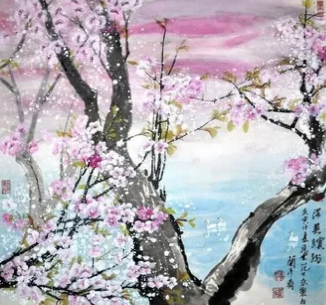 Из открытых источников. Хироси Ёсида (1876 - 1950), "Цветущая сакура"