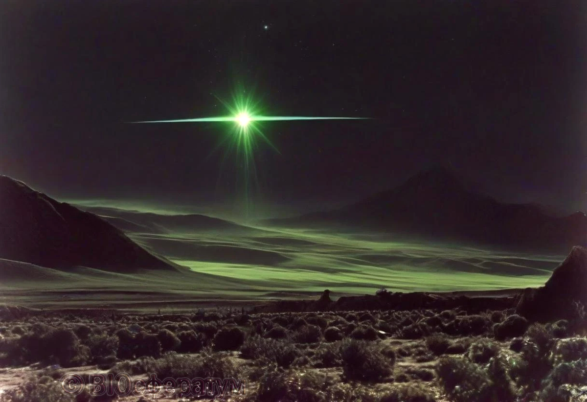 Люди видели зелёную звезду.