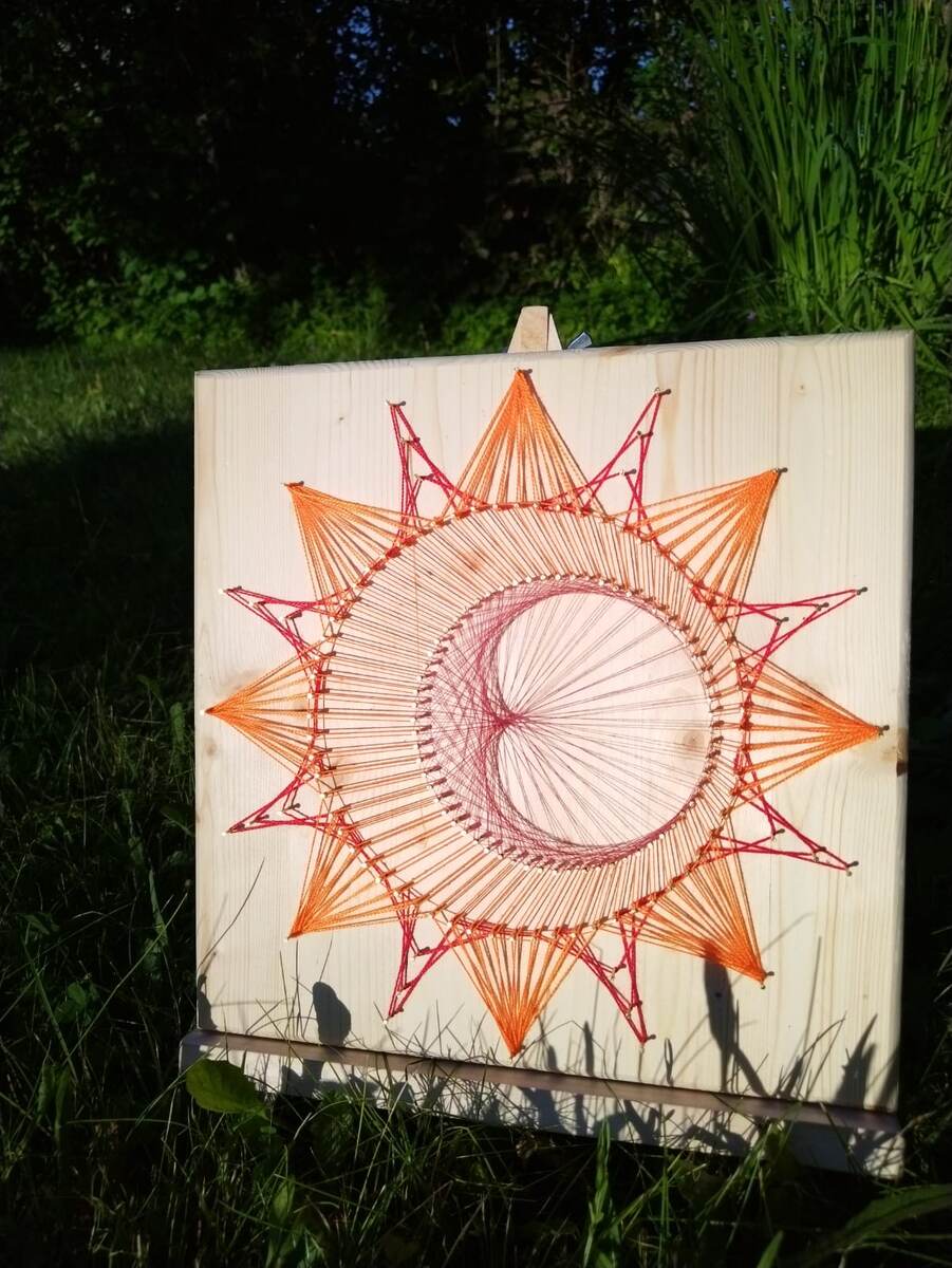 Плетеная Мандала-Солнце. Мандалатерапевт Ольга Сотникова