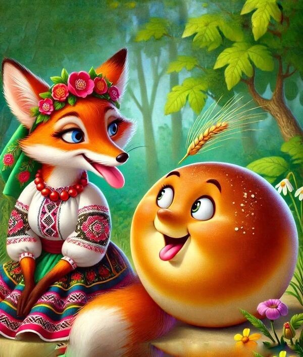 Колобок-клубок Бабы Яги от хитрой Лисы