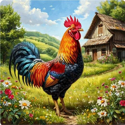 Красивый и гордый Петух