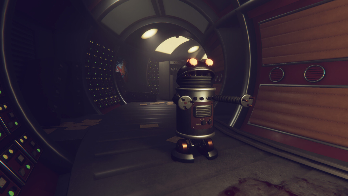 Робот точно сбежал из какого-то старого фильма. Скриншот: Antifreeze Games