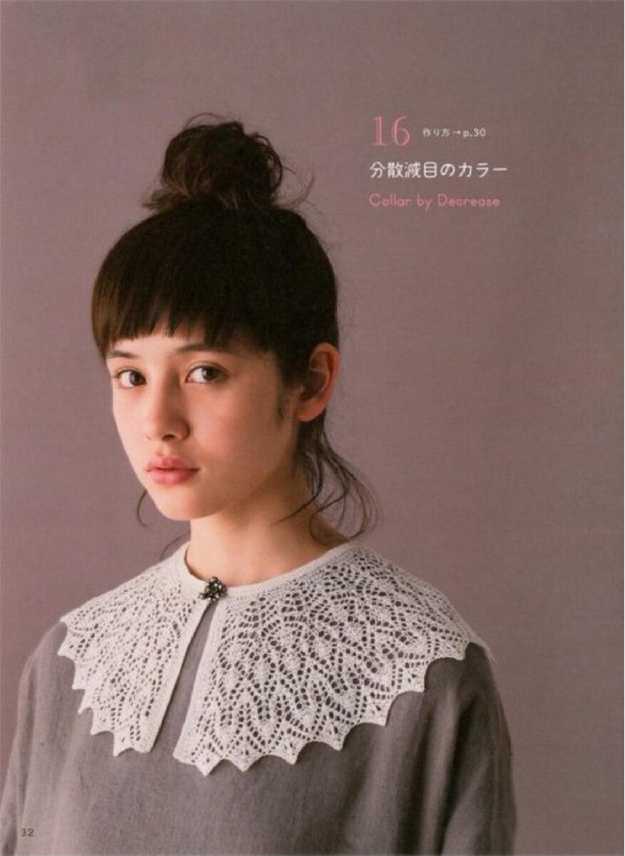 Вязаный воротник спицами