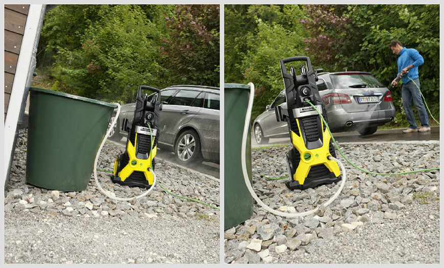 Как выглядит забор воды из ёмкости по мнению фирмы Керхер