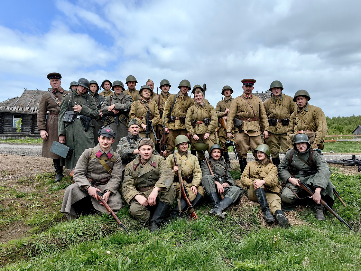 Военно-историческая реконструкция на территории "Военфильм-Медынь", Калужская область.