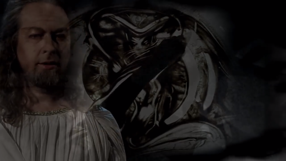 Кадр из официальной записи фильма-спектакля «Последнее Испытание», которая есть в свободном доступе.