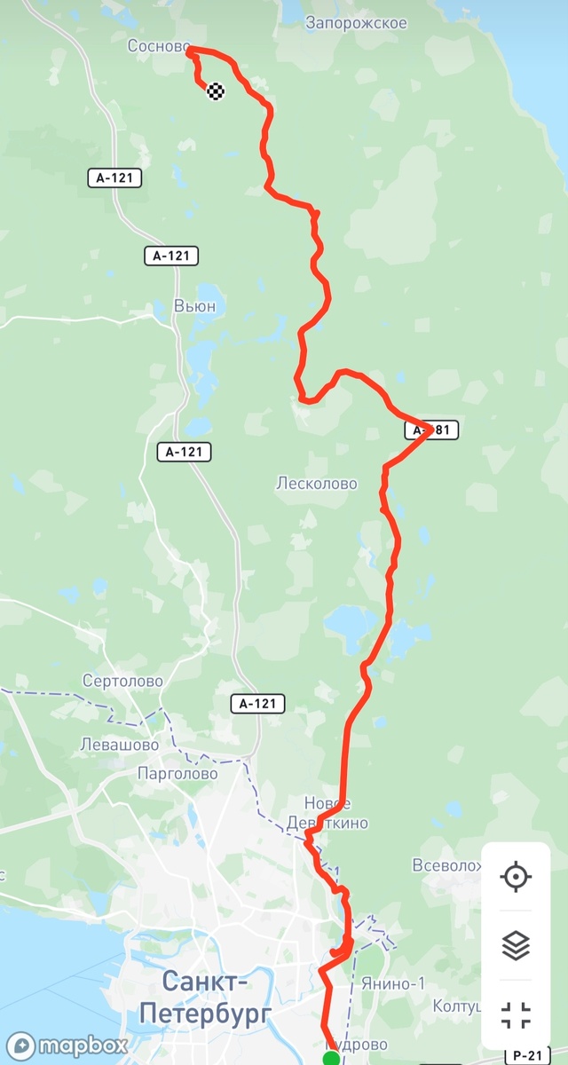 Нитка маршрута первого дня