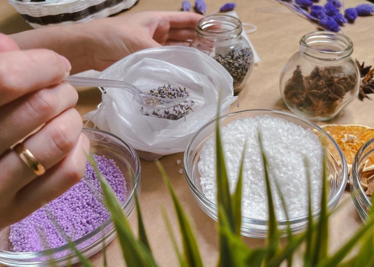 Фото с мастер-класса "Чайные пакетики для ванны" от event-агентства Alexgrim