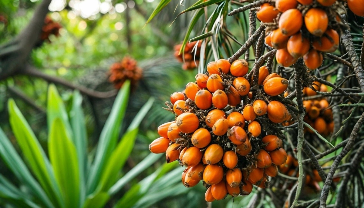 Примерно так выглядят плоды масличной пальмы