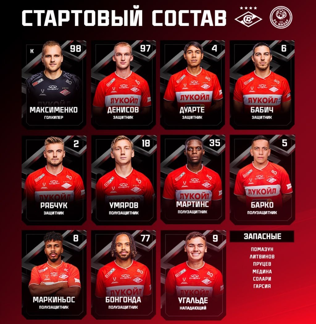 Фото из телеграм-канала "Спартака".