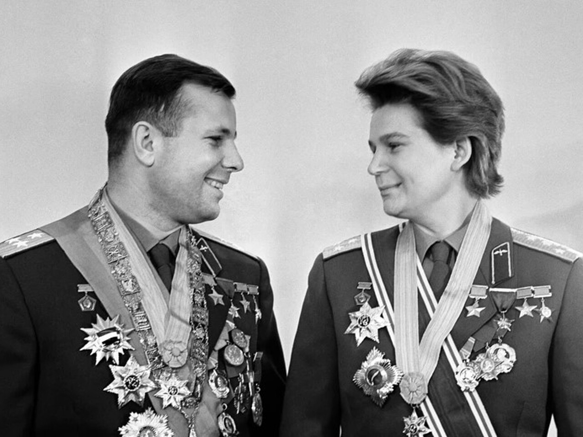 Юрий Гагарин и Валентина Терешкова