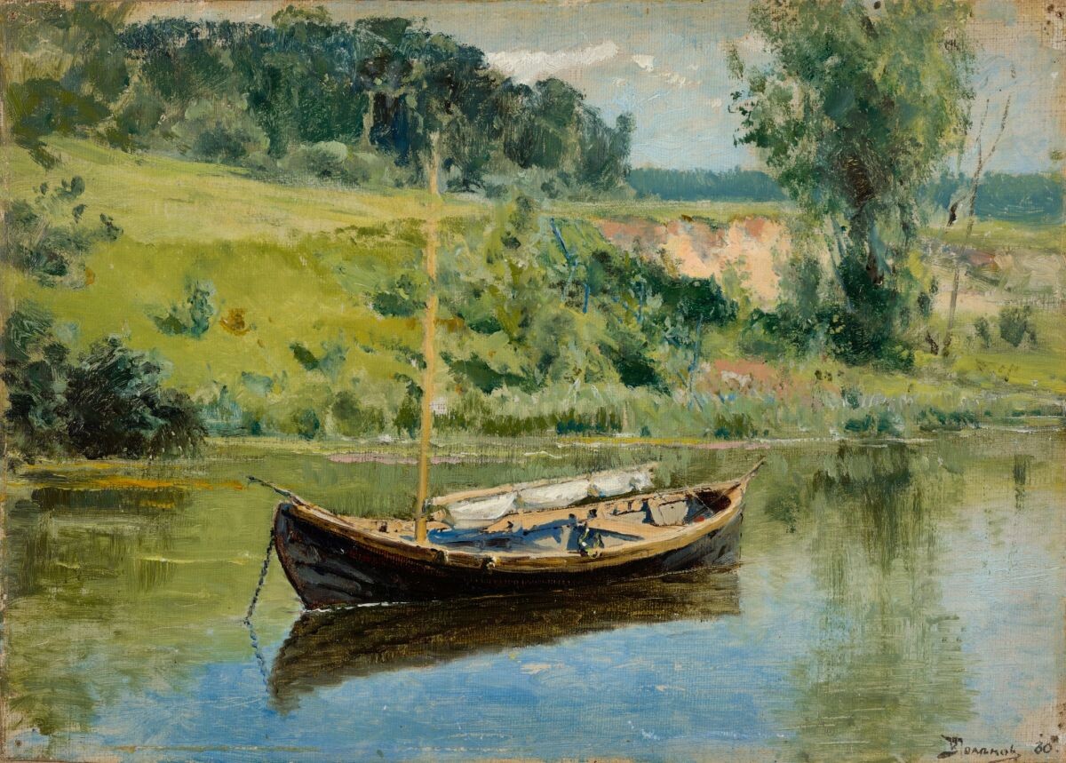    Лодка. Этюд. Василий Поленов. Государственная Третьяковская галерея