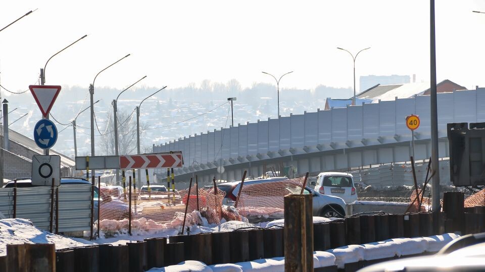    Стройплощадка транспортной развязки на Змеиногорском тракте. Источник: Виталий Барабаш/"Толк"