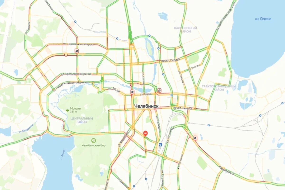    9-балльные пробки образовались на дорогах Челябинска утром 25 февраля
