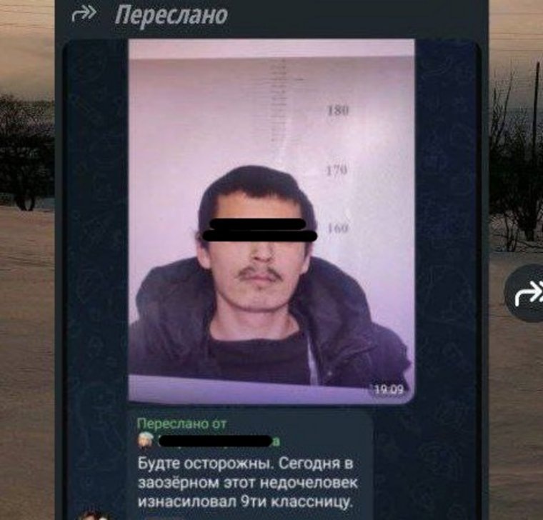 В городских чатах Кургана расходится фото предполагаемого насильника. Фото: Анонимный читатель URA.RU