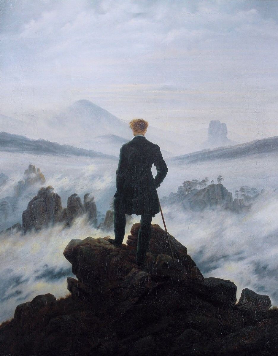 Каспар Давид Фридрих "Странник над морем тумана", 1818 г.